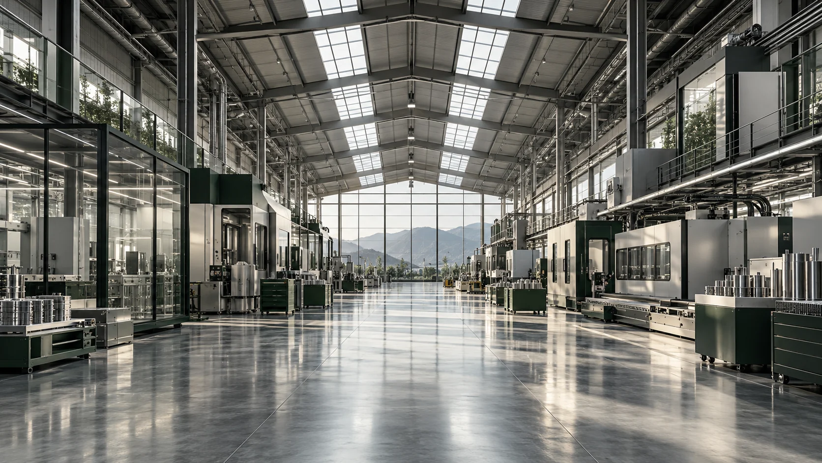 Conceptual image of a modern manufacturing facility